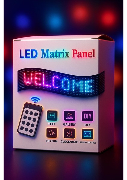 LED Matrix Panel – Mobil Kontrollü Rgb Kayar Yazı ve Animasyon Ekranı | Uzaktan Kumandalı – Renkli Metin & Görsel Gösterimi fırsatları