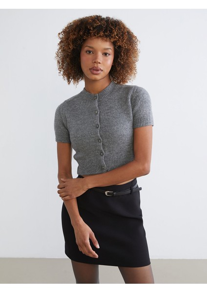 Yeni Sezon Bisiklet Yaka Kadın Triko Hırka