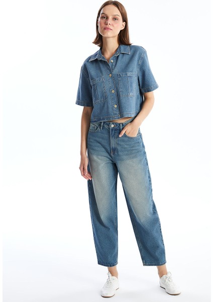 Yeni Sezon Balloon Fit Kadın Jean Pantolon modelleri