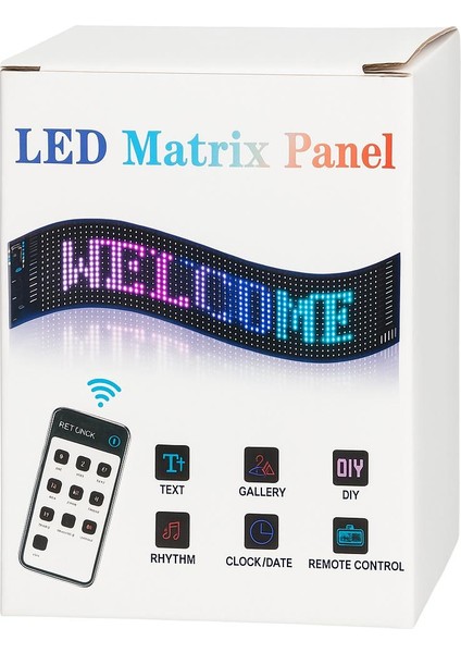 LED Matrix Panel – Mobil Kontrollü Rgb Kayar Yazı ve Animasyon Ekranı | Uzaktan Kumandalı – Renkli Metin & Görsel Gösterimi