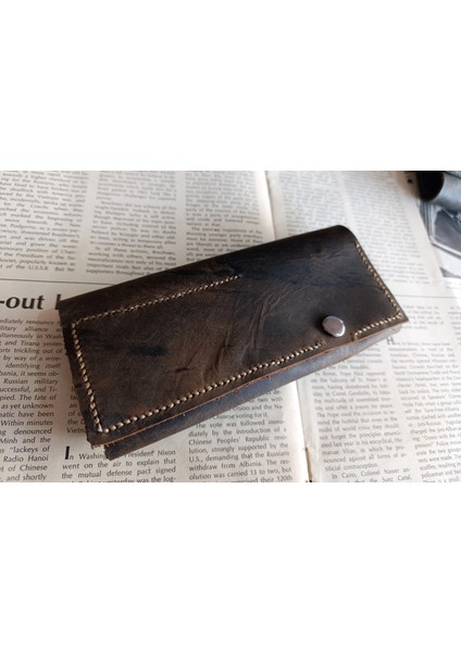 Crazy Gerçek Deri Tamamen El Emeği Özel Kalemleriniz Için Kalemlik Kalemkutu (8*18CM ) NLU63