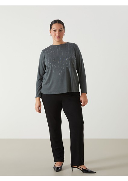 Yeni Sezon Bisiklet Yaka Desenli Kadın Bluz fiyatları