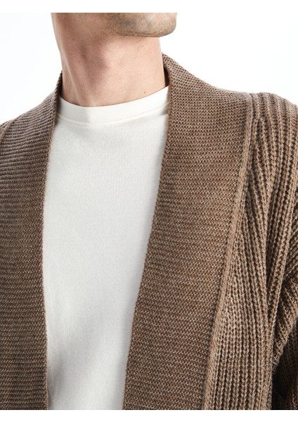 Yeni Sezon Standart Kalıp Şal Yaka Erkek Triko Hırka modelleri