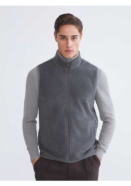 Yeni Sezon Rahat Kalıp Dik Yaka Erkek Yelek