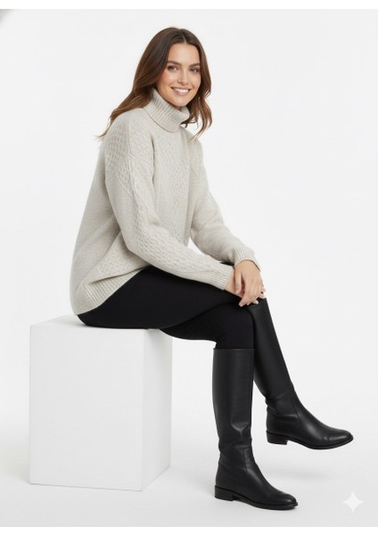 Kadın Balıkçı Yaka Kazak 7344 indirimleri