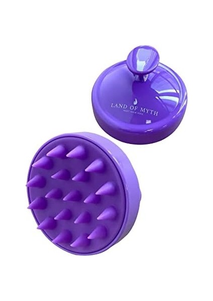 Land Of Myth -LOM1036 Yumuşak Silikon Dişli Saç Derisi Masaj Şampuan Duş Fırçası Yetişkin Çocuk Evcil Hayv (Mor) fiyatları