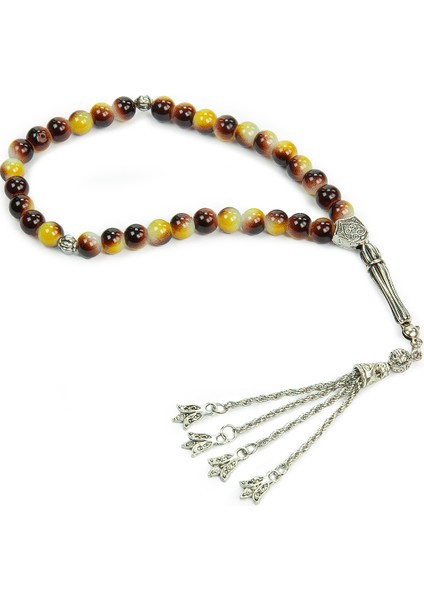 10 Adet 33LÜ Hac Umre Hediyelik Tesbih - Kahverengi Sarı fırsatları