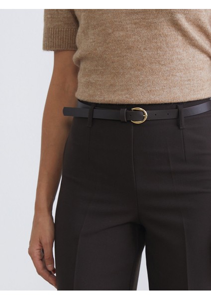 Yeni Sezon Beli Kemerli Geniş Paça Kadın Pileli Pantolon modelleri