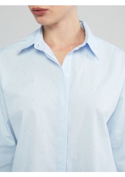 Yeni Sezon Loose Fit Taşlı Kadın Gömlek modelleri