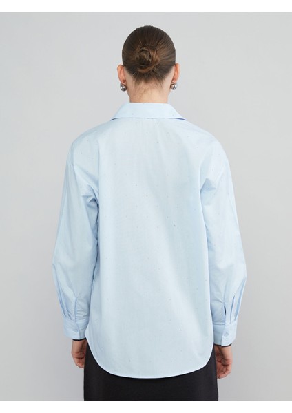 Yeni Sezon Loose Fit Taşlı Kadın Gömlek fırsatları