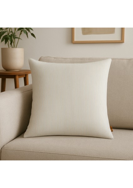 Pure Lines Dikey Çizgili Kırlent Kılıfı 50X50 cm fiyatları
