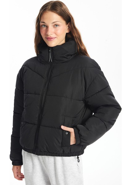 Yeni Sezon Dik Yaka Oversize Kadın Şişme Mont