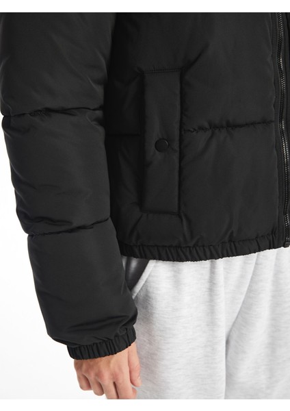 Yeni Sezon Dik Yaka Oversize Kadın Şişme Mont modelleri