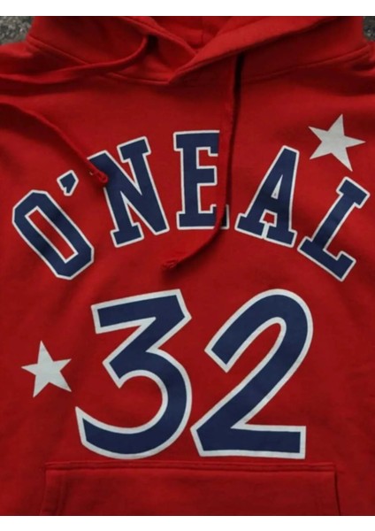 O’neal 32 Baskılı Kapüşonlu Unisex Sweatshirt – Nba Tarzı Spor Hoodie fırsatları