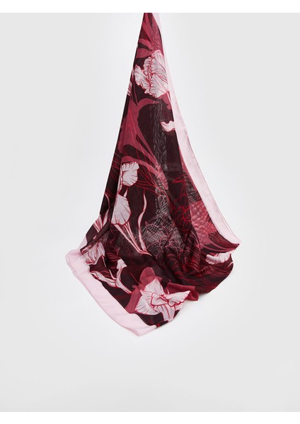 Yeni Sezon Çiçek Desenli Kadın Şal