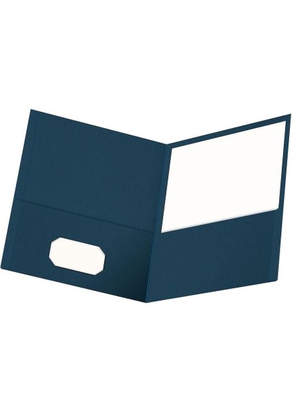Çift Cepli Dosya, Mektup Boyutu, Kutu Başına 25 Adet 1 Paket Koyu Mavi
