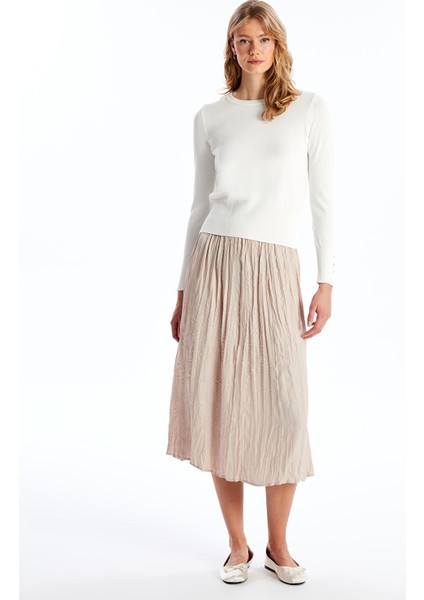 Yeni Sezon Bisiklet Yaka Düz Uzun Kollu Kadın Triko Kazak modelleri