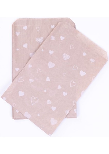 Kalp Desenli Kese Kağıdı, 18X30-100 Adet