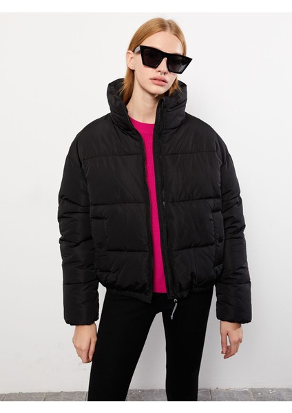 Yeni Sezon Dik Yaka Düz Uzun Kollu Kadın Şişme Mont modelleri