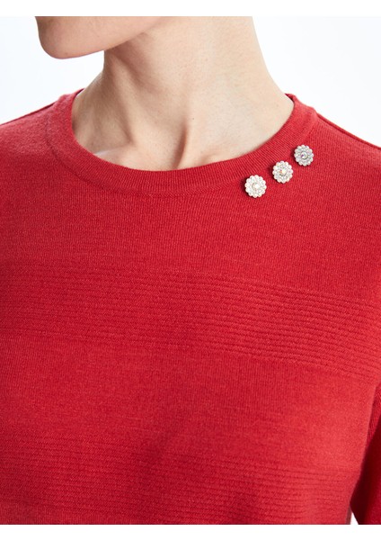 Yeni Sezon Bisiklet Yaka Dokulu Kadın Triko Kazak modelleri