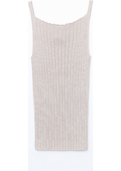 Yeni Sezon Kare Yaka Dokulu Kadın Triko Atlet indirimleri