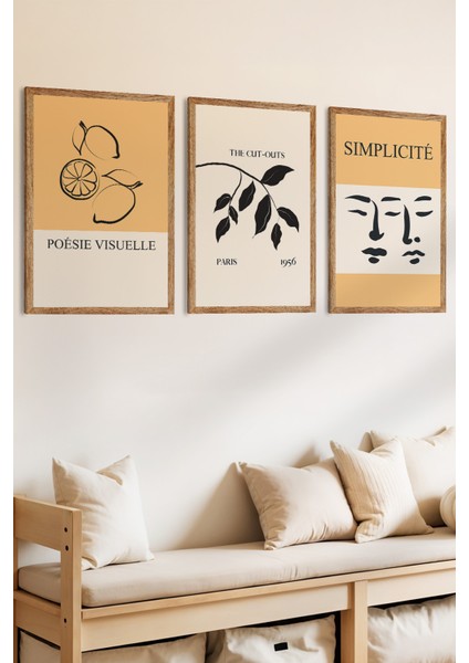 3 Parça Görsel Şiir Temal Ahşap Çerçeve Görünümlü Mdf Tablo Seti fiyatları