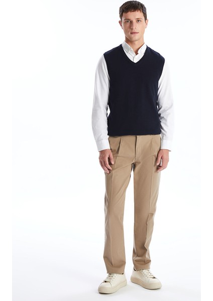 Yeni Sezon Standart Kalıp V Yaka Erkek Triko Süveter modelleri