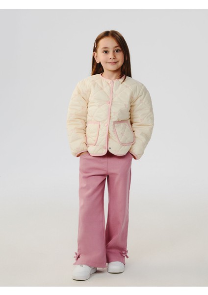 Yeni Sezon Beli Lastikli Fiyonk Detaylı Kız Çocuk Pantolon fiyatları