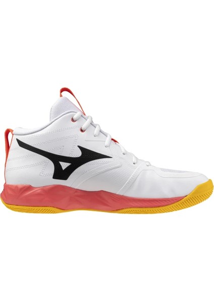 Wave Momentum Pro Mıd Unisex Voleybol Ayakkabısı Beyaz / Turuncu fırsatları