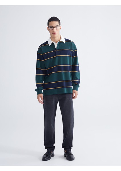 Yeni Sezon Polo Yaka Çizgili Erkek Sweatshirt fiyatları