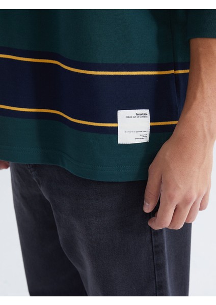 Yeni Sezon Polo Yaka Çizgili Erkek Sweatshirt modelleri