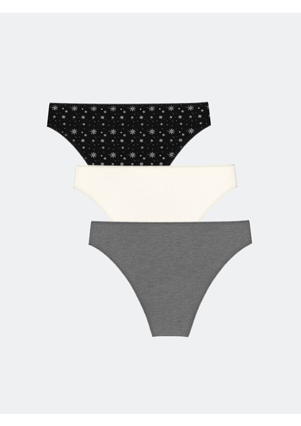 Yeni Sezon Desenli Brazilian Külot 3'lü fiyatları