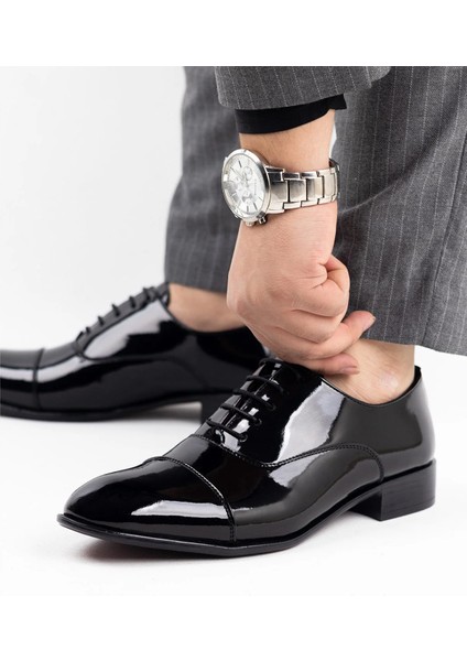 Klasik Ruganerkek Ayakkabı Hakiki Dana Astarlı Damatlık Takım Elbiseye Uygun R28