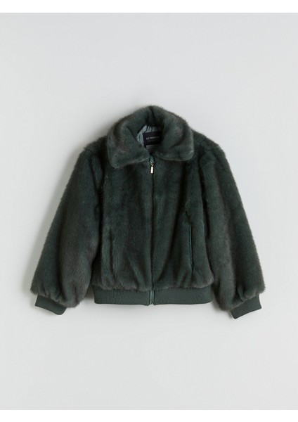 Yeni Sezon Kız Çocuk Suni Kürk Kaban