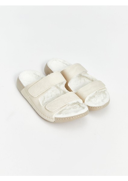 Yeni Sezon Cırt Cırtlı Çift Bantlı Kadın Terlik