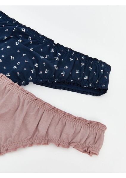 Yeni Sezon Çiçekli Tanga Külot 2'li modelleri