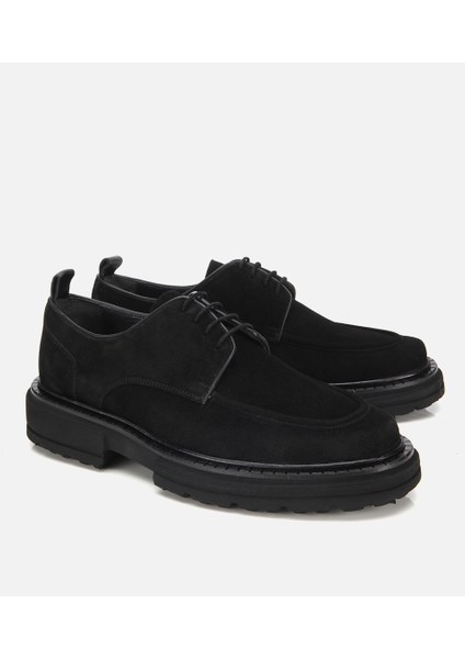 02AYH313920A100 ERKEK Süet Deri Siyah Kalın Tabanlı Günlük Ayakkabı fiyatları