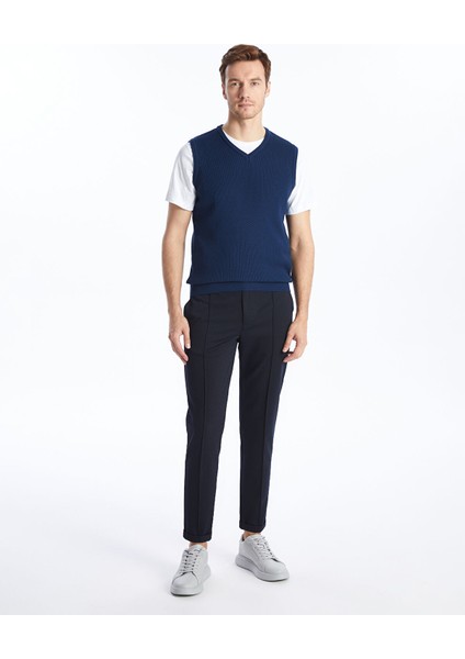 Yeni Sezon Standart Kalıp V Yaka Erkek Triko Süveter modelleri