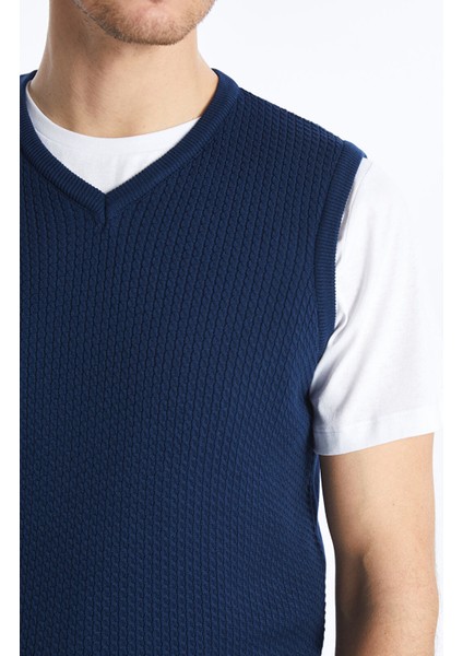 Yeni Sezon Standart Kalıp V Yaka Erkek Triko Süveter fırsatları