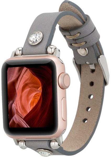 Apple Watch Uyumlu Deri Kordon Visby 38-40-41MM Rst9