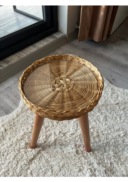 Rattan Bambu Yan Sehpa Tekli indirimleri