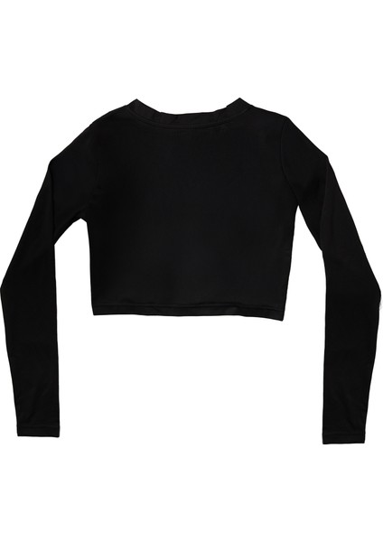 Kılıflı Likralı Crop Bluz