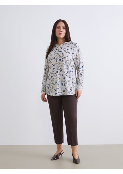 Yeni Sezon Standart Fit Cigarette Kadın Pantolon