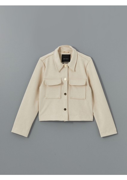 Yeni Sezon Gömlek Yaka Kadın Süet Görünümlü Ceket indirimleri