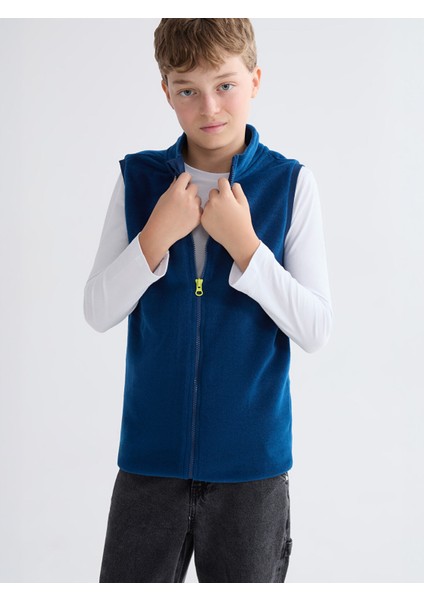 Yeni Sezon Dik Yaka Polar Erkek Çocuk Yelek
