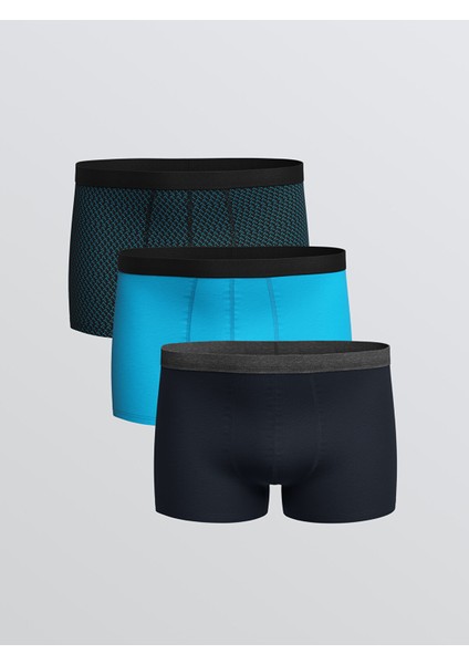 Yeni Sezon Standart Kalıp Pamuklu Esnek Erkek Boxer 3'lü