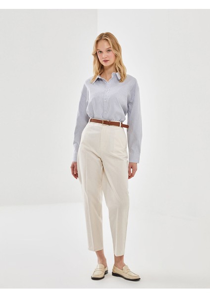 Yeni Sezon Beli Kemerli Havuç Kesim Kadın Pantolon