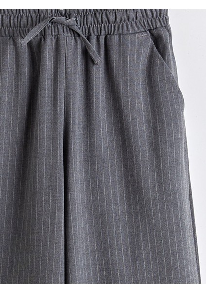 Yeni Sezon Beli Lastikli Çizgili Kız Çocuk Pantolon modelleri