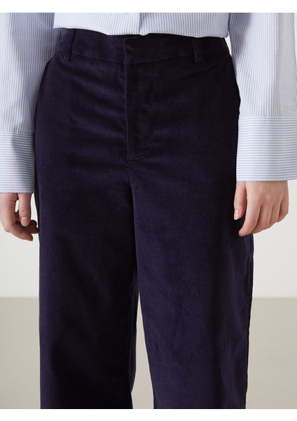 Yeni Sezon Beli Lastikli Kadife Kadın Pantolon modelleri