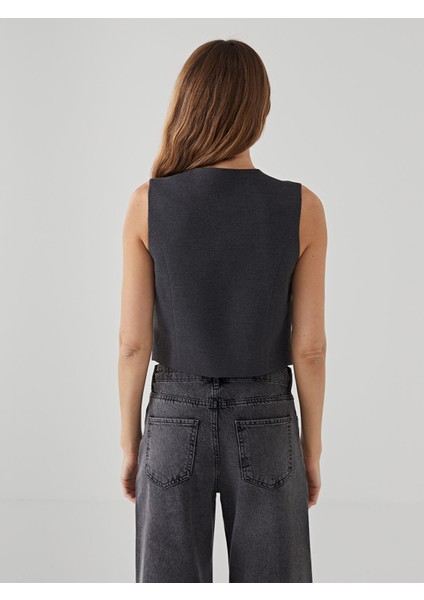 Yeni Sezon V Yaka Kadın Klasik Yelek fırsatları